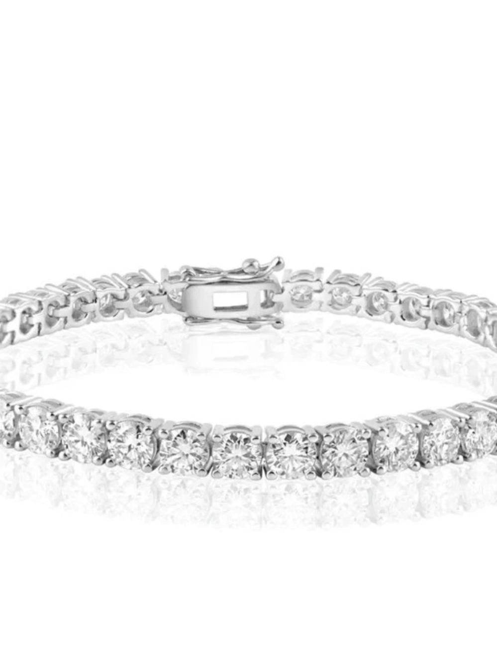 Sterling Silver Cubic Zirconia Tennis Bracelet - White 3MM / 7 Inches